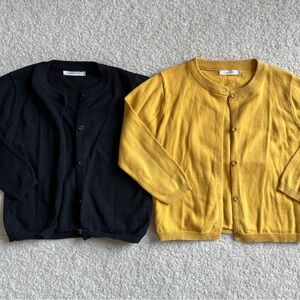 Campure Black and Mustard Cardigan Set
